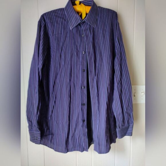 Men's Purple and black Striped Shirt. Size XL - Picture 1 of 6